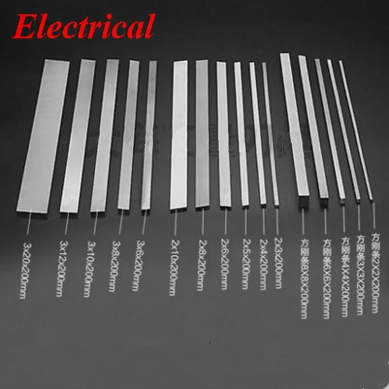1pc HSS 2/3/4/5/6/8mm x 2/4/6/8/10/12/14/16/18/20mm 200mm Square Lathe Tool Bit Mill Boring Cutter Length
