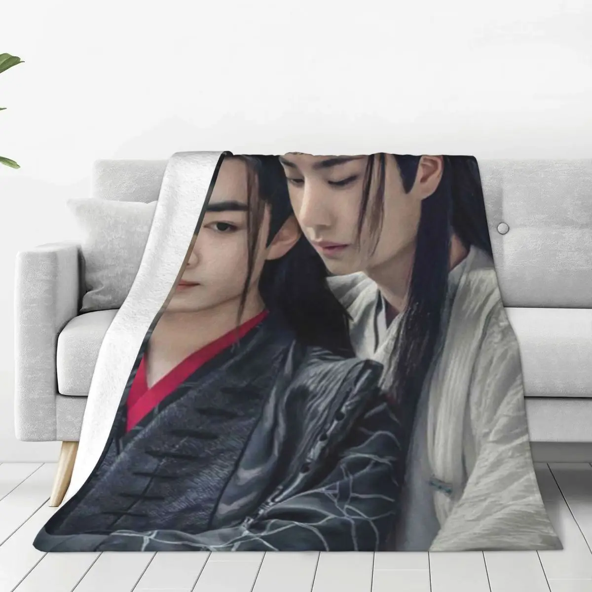 

Popular TV The Untamed Blankets Flannel Winter Xiao Zhan Wang Yi Bo Portable Warm Throw Blankets for Home Office Bedspreads