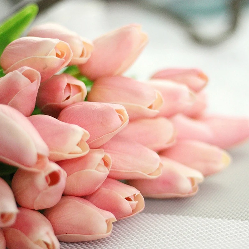 

1pcs Tulip PU Artificial Flower Real Touch Bouquet Fake Flowers For Wedding Decoration Spring Party DIY Home Garden Supplies