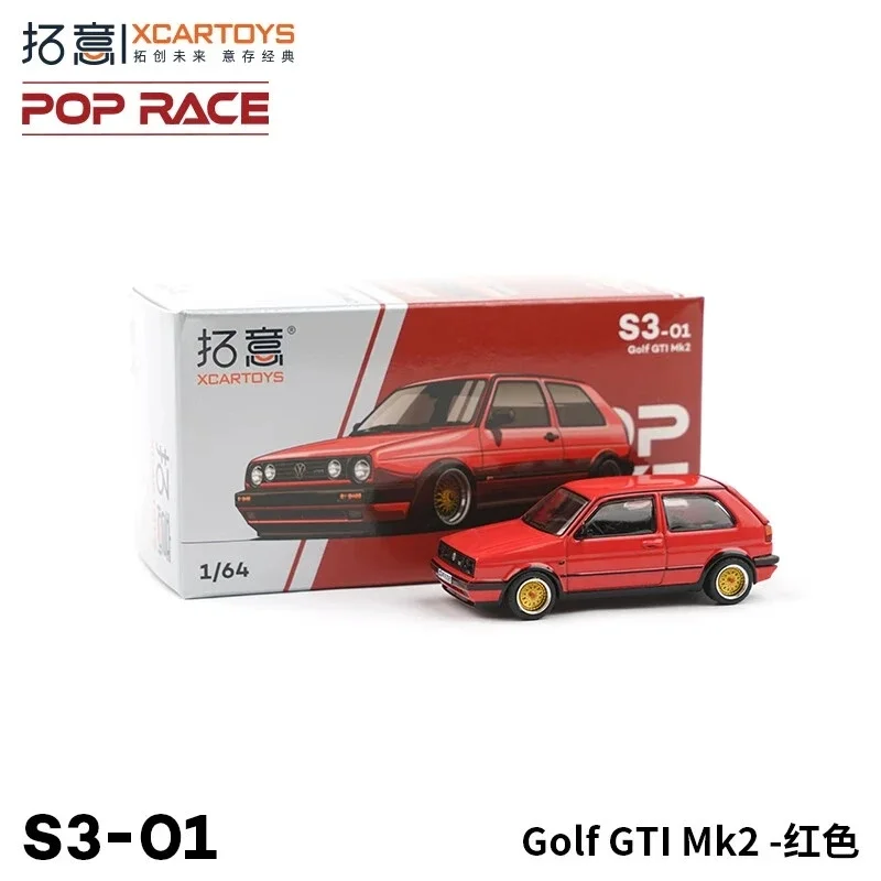 Xмультяшные S1/64 Golf GTI Volkswagen mk2 красная Бриллиантовая Коллекция классических
