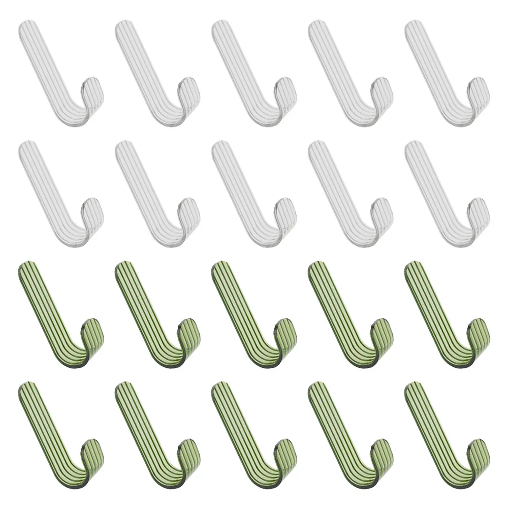 

20pcs Door Back Hooks Wall Mounted Coat Hooks Bags Purses Hanging Hooks