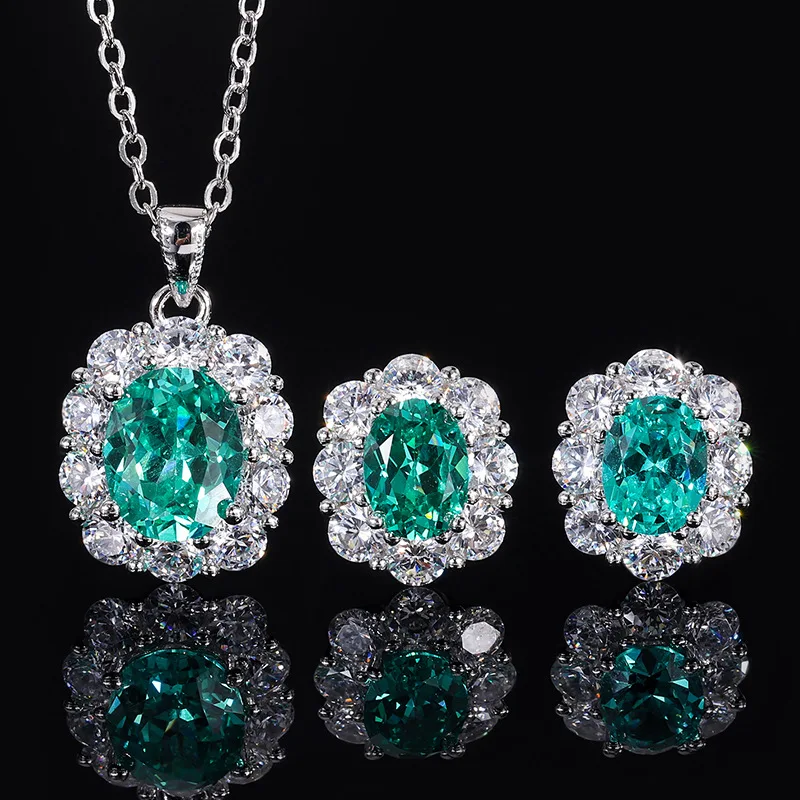 

Комплект из колье и серёг, из серебра 925 пробы