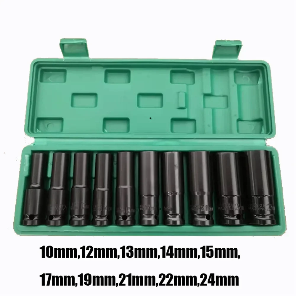 

Глубокий ударный гайковерт 1/2, набор головок 8-24 мм, шестигранник, длина 78 мм, инструмент для механической мастерской, шестигранный электрический гаечный ключ из высокоуглеродистой стали