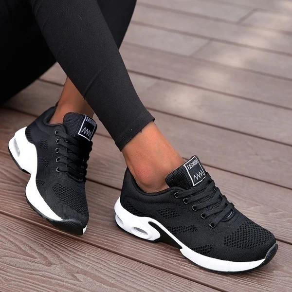 

Running Shoes Women Breathable Casual Shoes Outdoor Light Weight Sports Shoes Casual Walking Platform Ladies Sneakers Black