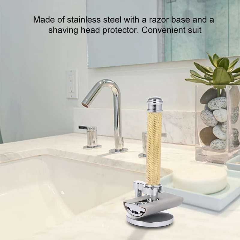 Мужская Безопасная бритва с двойным краем Классическая основанием для бритвы