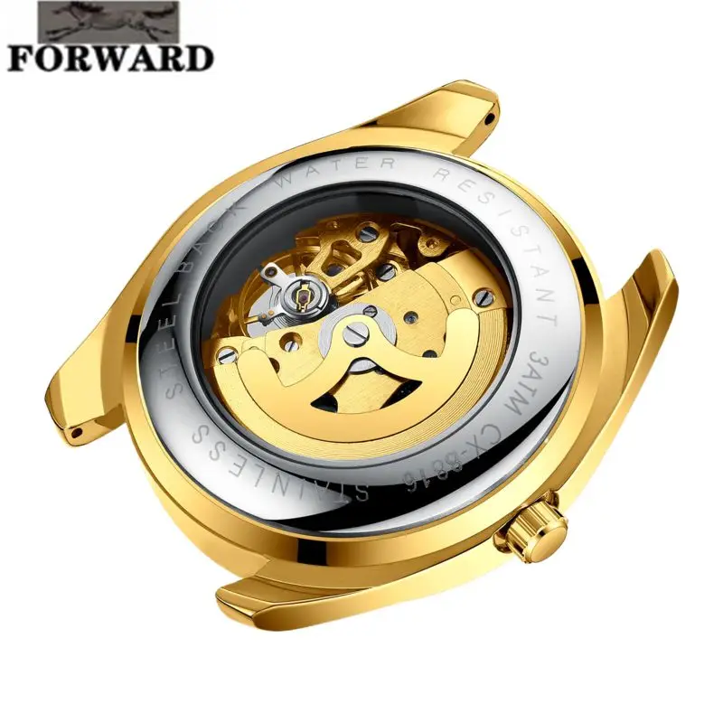 FORWARD Business luminous waterproof hollow men's automatic mechanical watch Tourbillon safety folding buckle men's luxury watch enlarge