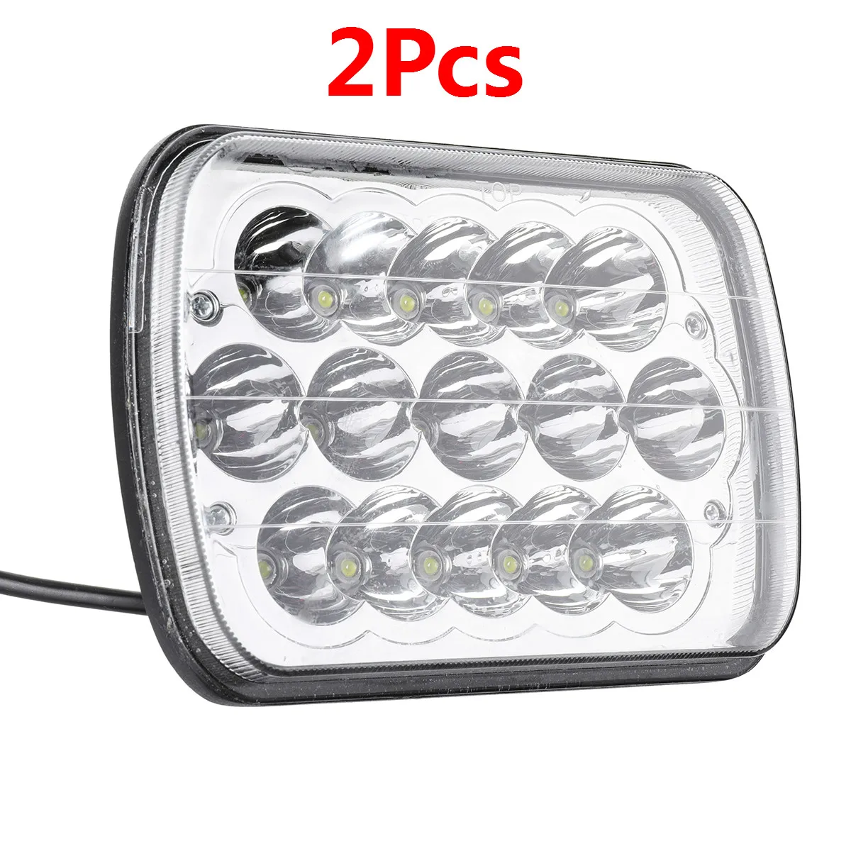 

Led Headlights 5x7 7x6 5000K-6000K White 15 Leds Headlight IP67 Waterproof High Low Led Sealed Beam For Jeep For Wrangler