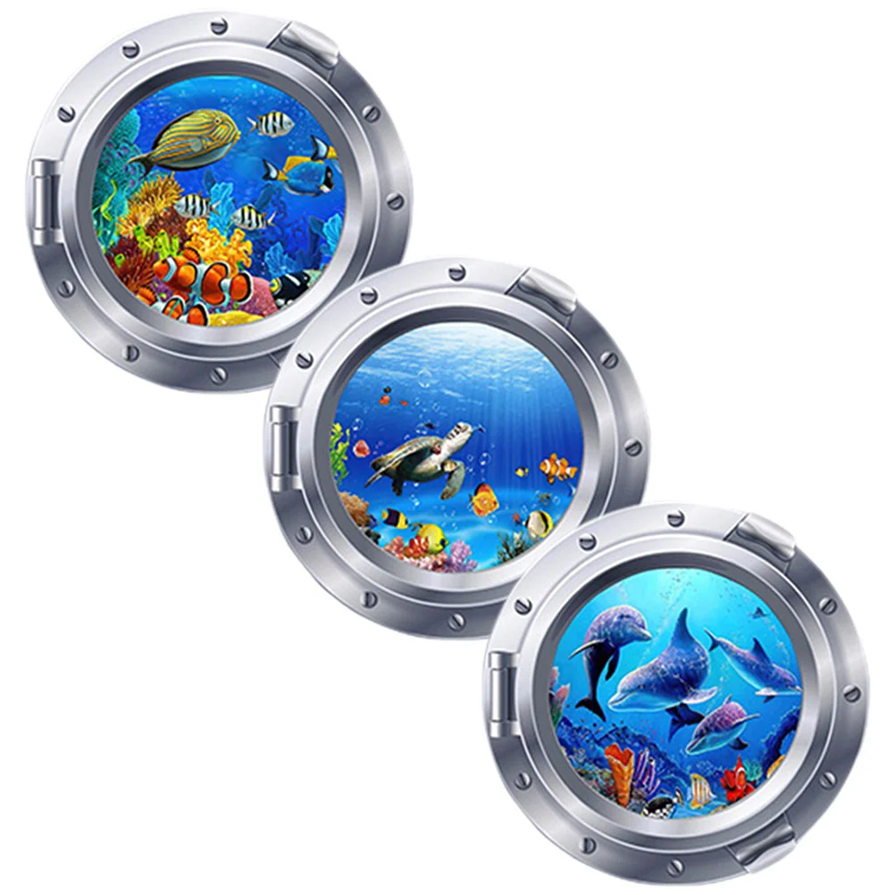 

Decorative Stickers Cartoon Marine Decorate Ocean Creatures Wall Kindergarten Pvc Room Decals Sea Kids