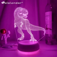 dinosaur 3d touch switch night light acrylic novelty led color desk lamp desktop decoration bedroom decor for childrens gift