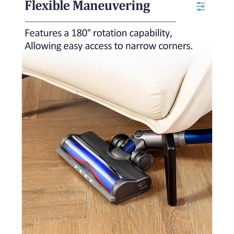 Быстросъемная щетка для пылесоса Dyson V6 DC58 DC59 DC62 DC72 DC74 с подсветкой от пыли