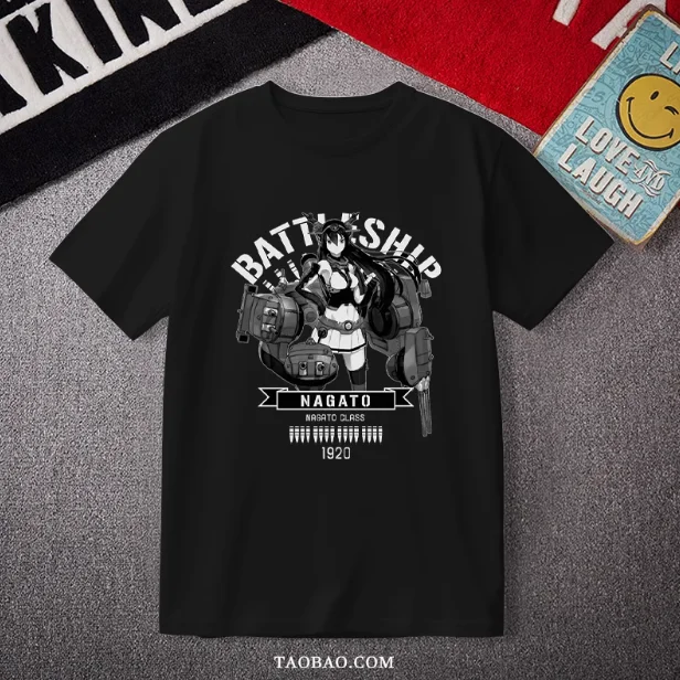 Аниме Kancolle IJN Nagato футболка с короткими рукавами летний карнавальный костюм