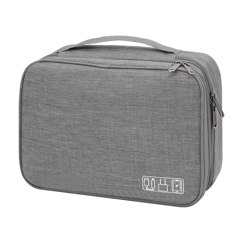 3-уровневый Портативный USB-держатель для проводов сумка путешествий органайзер