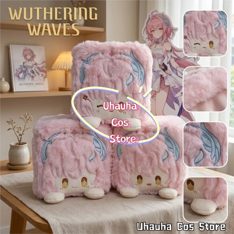 Фото Подушка-кукла Q-версии abUH^Wuthering Waves Aemeath, квадратная, в стиле Sugar Doll, для косплея, подарок для фанатов аниме и игр, для вечеринок, Jiri Kei №2