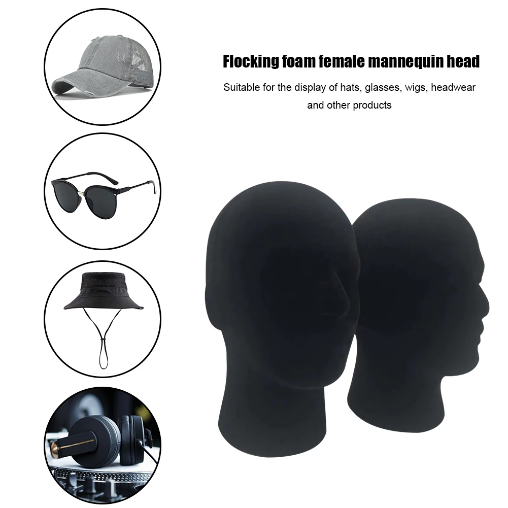 

Male/Female Foam Mannequin Head Model for Hat Cap Wig Display Stable Shop Eyeglasses Holder Cloakroom Photography Prop