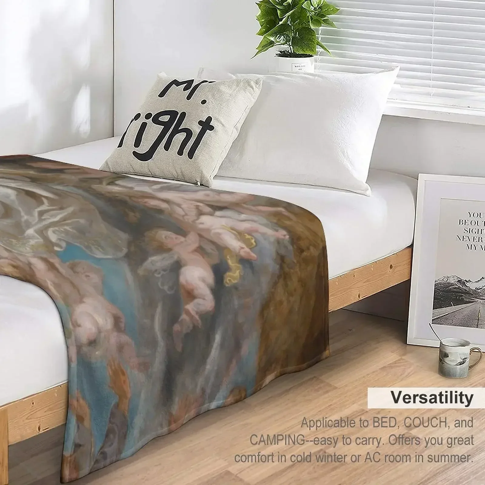 Питер Пол Рубенс. Модельлоль для принятия Богородицы 1622 - 1625 г. Одеяло в клетку