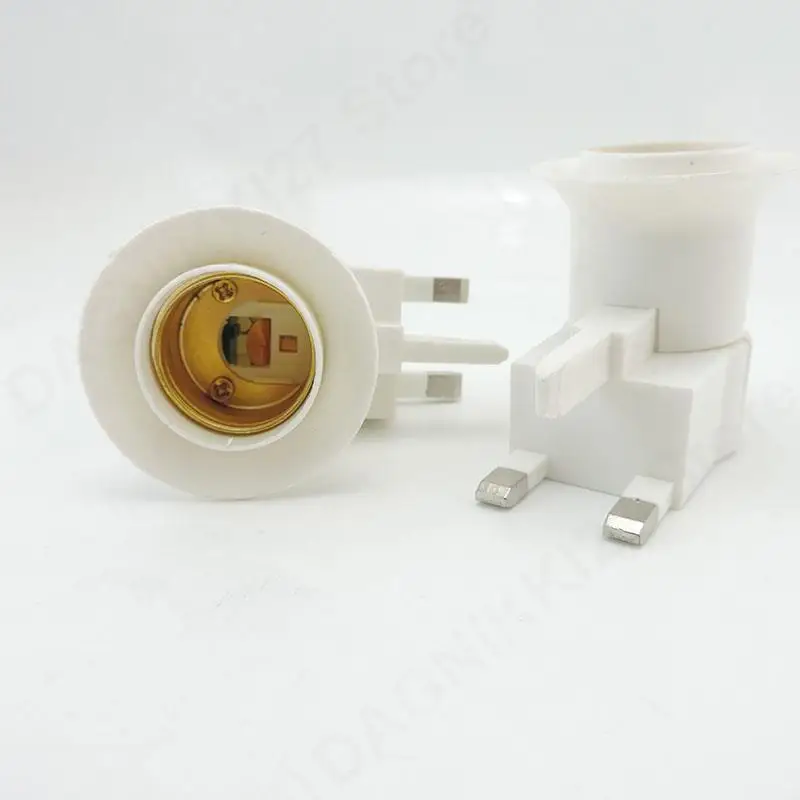 Преобразователь лампы Адаптер AC E27 Британская вилка Управление переключателем