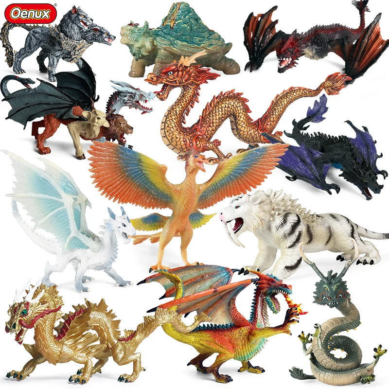 S Chinese Dragon Suzaku White Tiger Model Artistical Decoration Kids Gift Toy