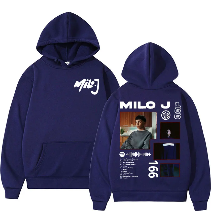 Rapper Milo J 166 Album Merch Hoodie Men's Women's Harajuku Vintage Hip Hop Sweatshirts Male Casual Oversized Hoodies Streetwear