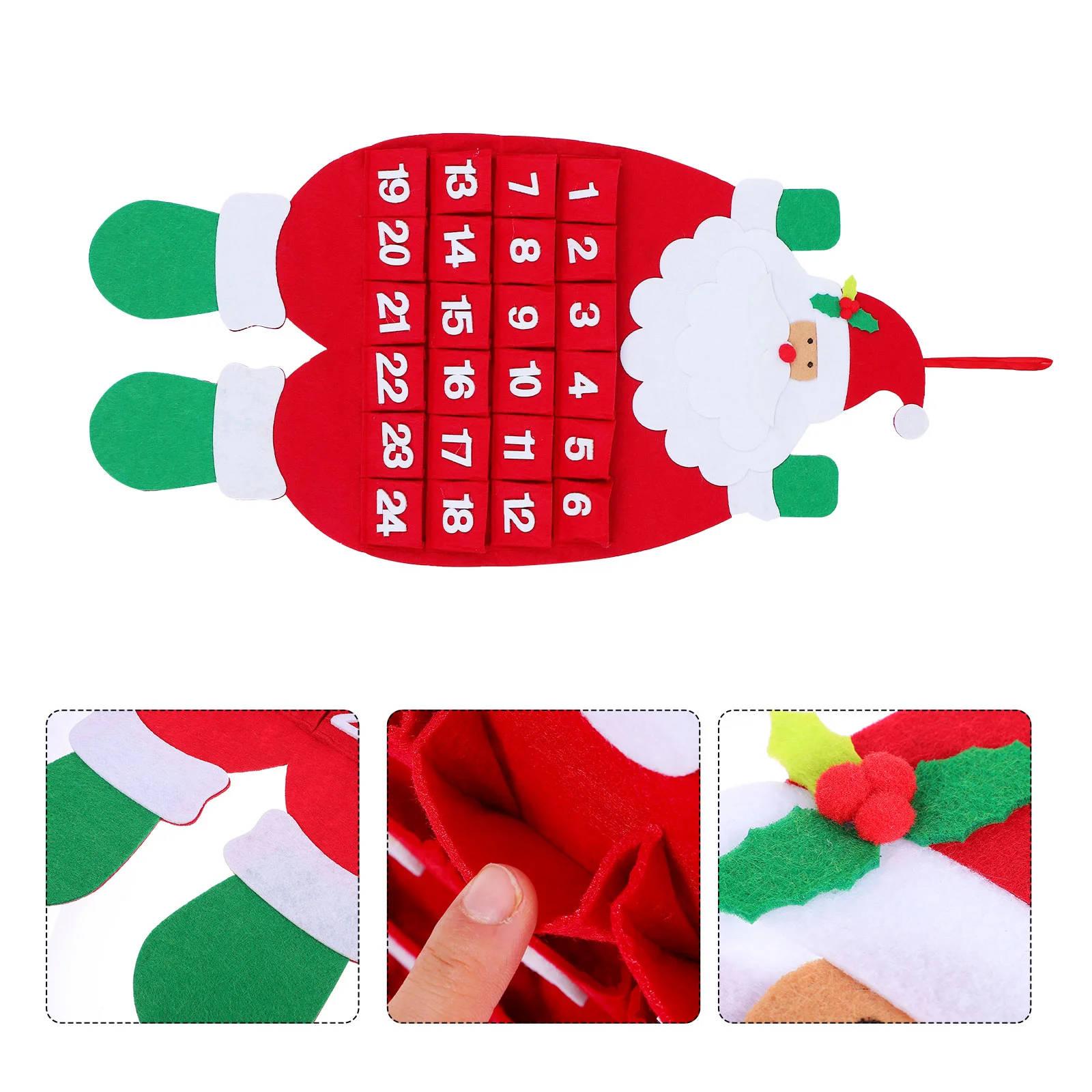 

1Pc Christmas Creative Countdown Calendar Ornament Santa Claus Calendar Decor