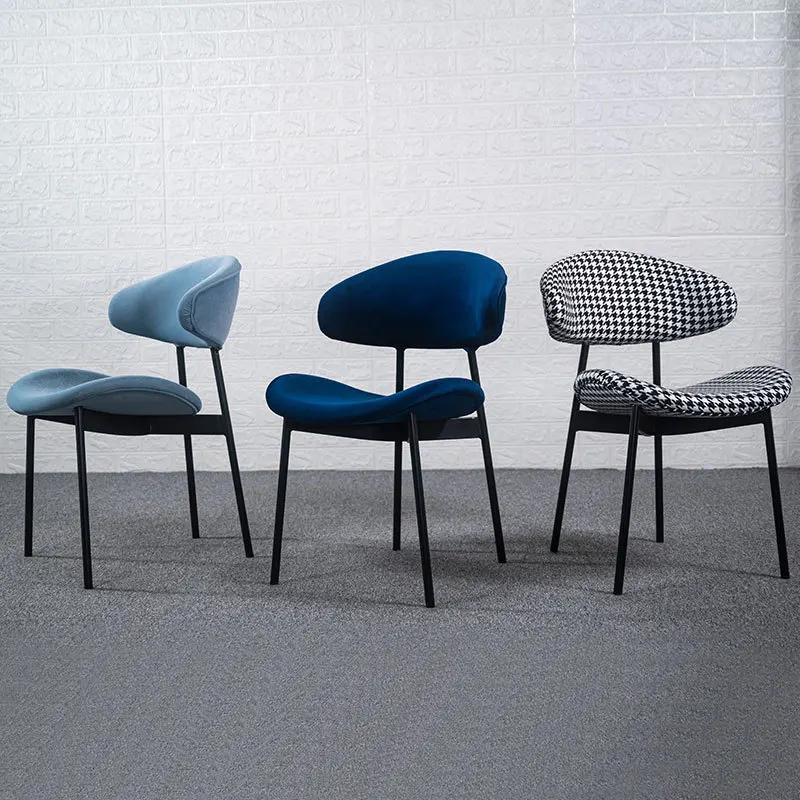 

DG-12Thousand bird lattice soft bag chair chair home simple dining chair designer swivel chair milk tea shop cafe restaurant cha