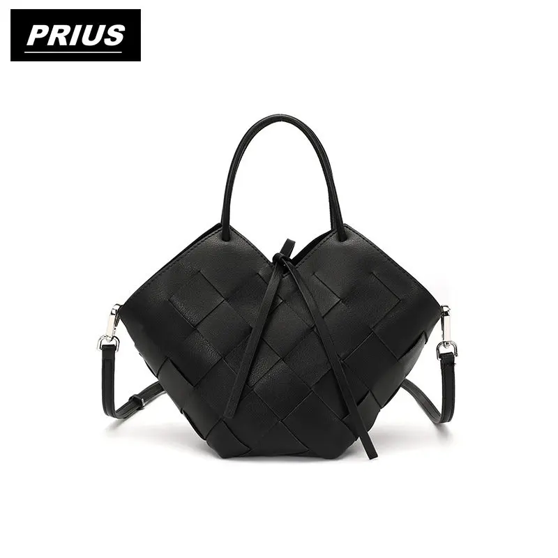 Women's handbag designer hand woven knitted leather handbag Women's luxury cowhide messenger bag