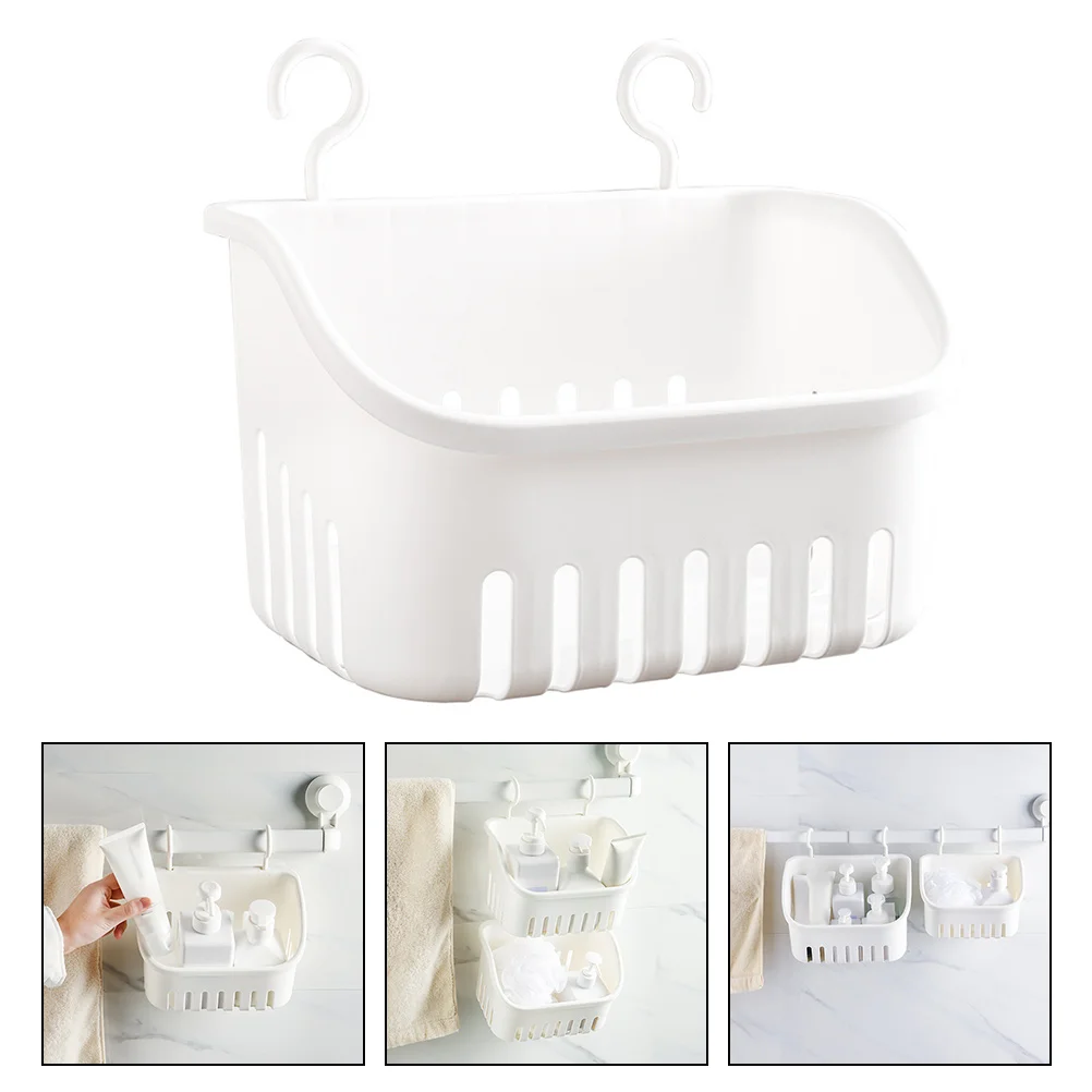 

Basket Shower Bathroombath Storage Wall Organizer Hanging Toiletry Shampoohousehold Kitchen Holder Hollow Vegetable Shelf Tote