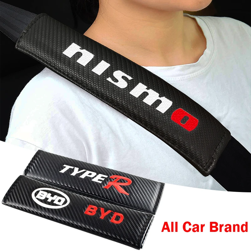 

2pcs Car Seat Belt Pad Shoulder Strap Cushion Cover Protection For Honda I-vtec CIVIC Accord Odyssey JAZZ C-RV H-RV JADE CITY