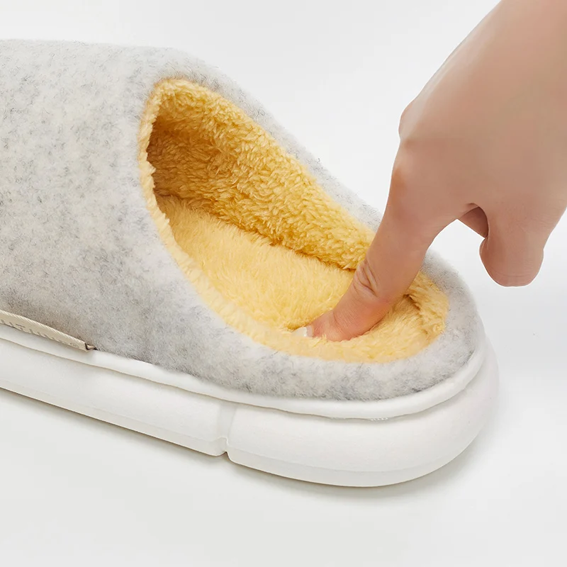 Тапки UTUNE женские из фетра и хлопка зимние мягкие теплые домашние тапочки плоская