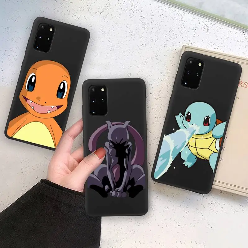 

Charmander Bulbasaur Mewtwo Squirtle Phone Case For Samsung Galaxy Note20 ultra 7 8 9 10 Plus lite M21 M31S M30S M51 Soft Cover