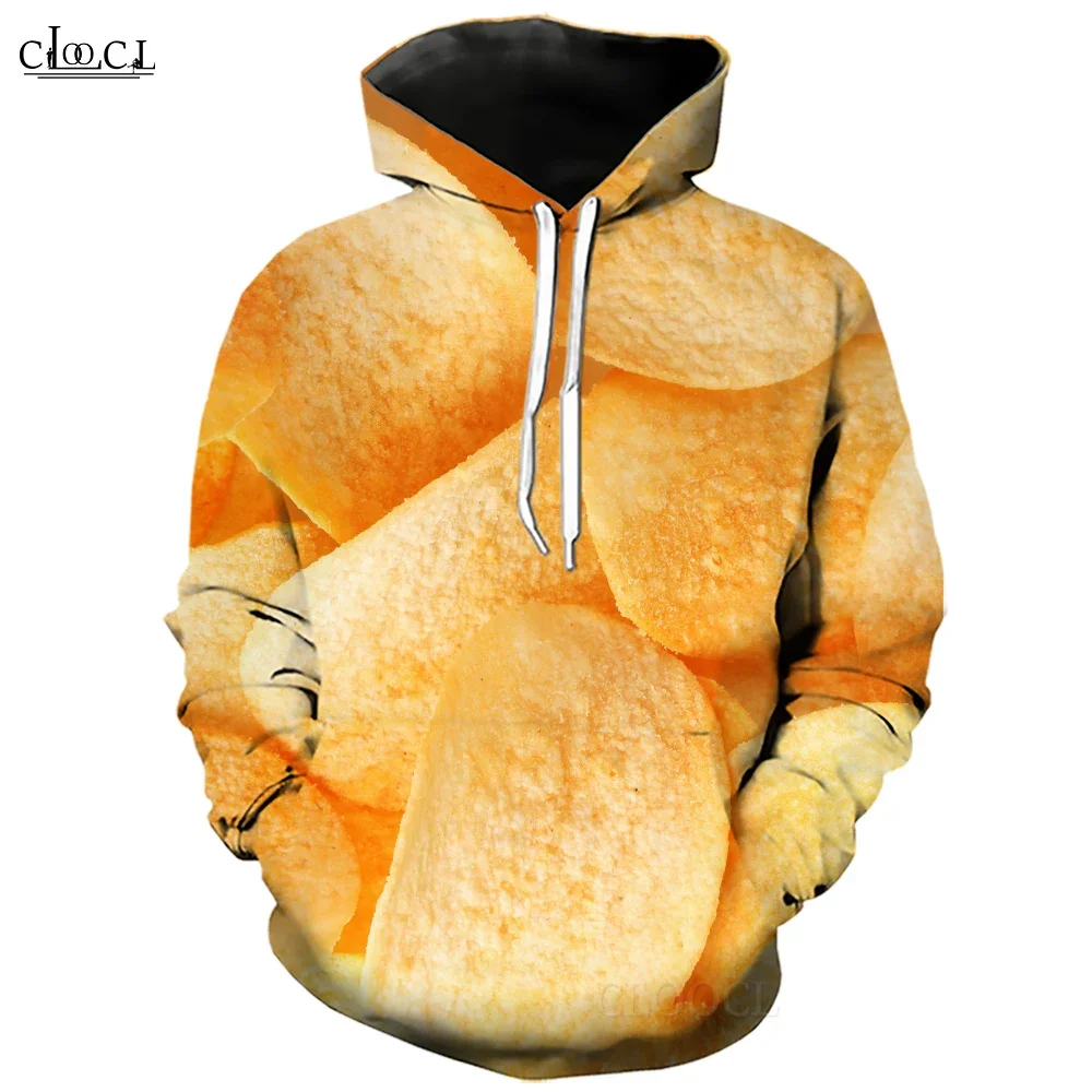 Толстовки CLOOCL для мужчин толстовки со вкусом картофельных чипсов свободные