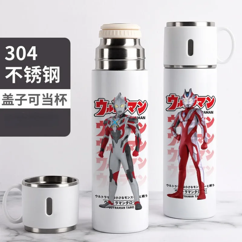 

Ultraman male and female students' new style funny and creative cartoon pattern portable stainless steel thermos cup with lid
