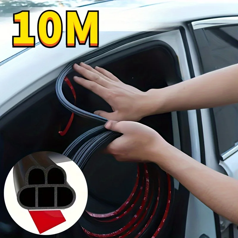 

Double-Layer Soundproof Waterproof Sealing Strips For Car Door/Trunk 10m Self-Adhesive Sealing Strip Car Door Rubber Seal Strip
