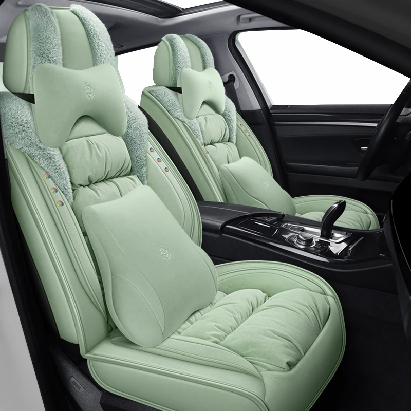 

Car Seat Sover Capes For Toyota Aygo Corolla Avensis T25 Yaris Estima Prius Accessories Flocking Cloth Winter Auto Full Set
