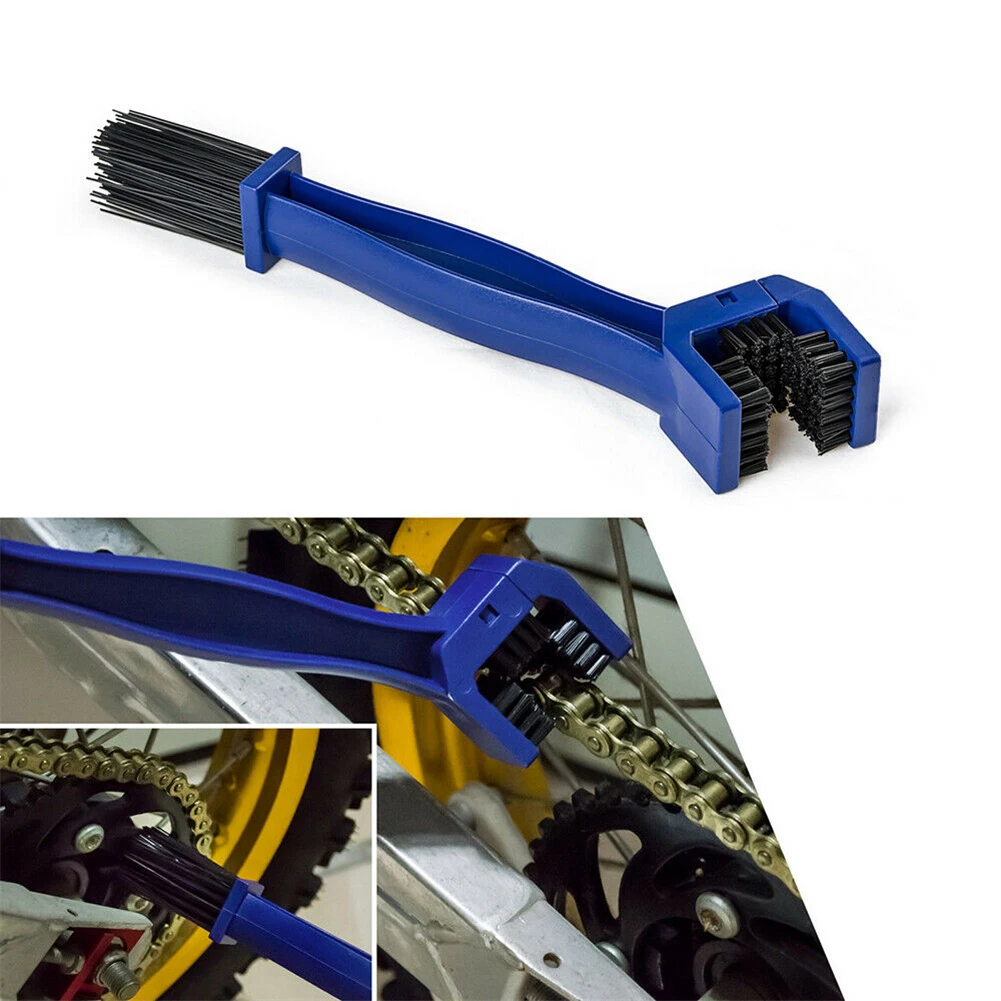 

1pc Portable Cycling Motorcycle Gear Chain Brush Cleaner Cleaning Wheel Tool Blue High-quality Chain Brush Washing Accessories