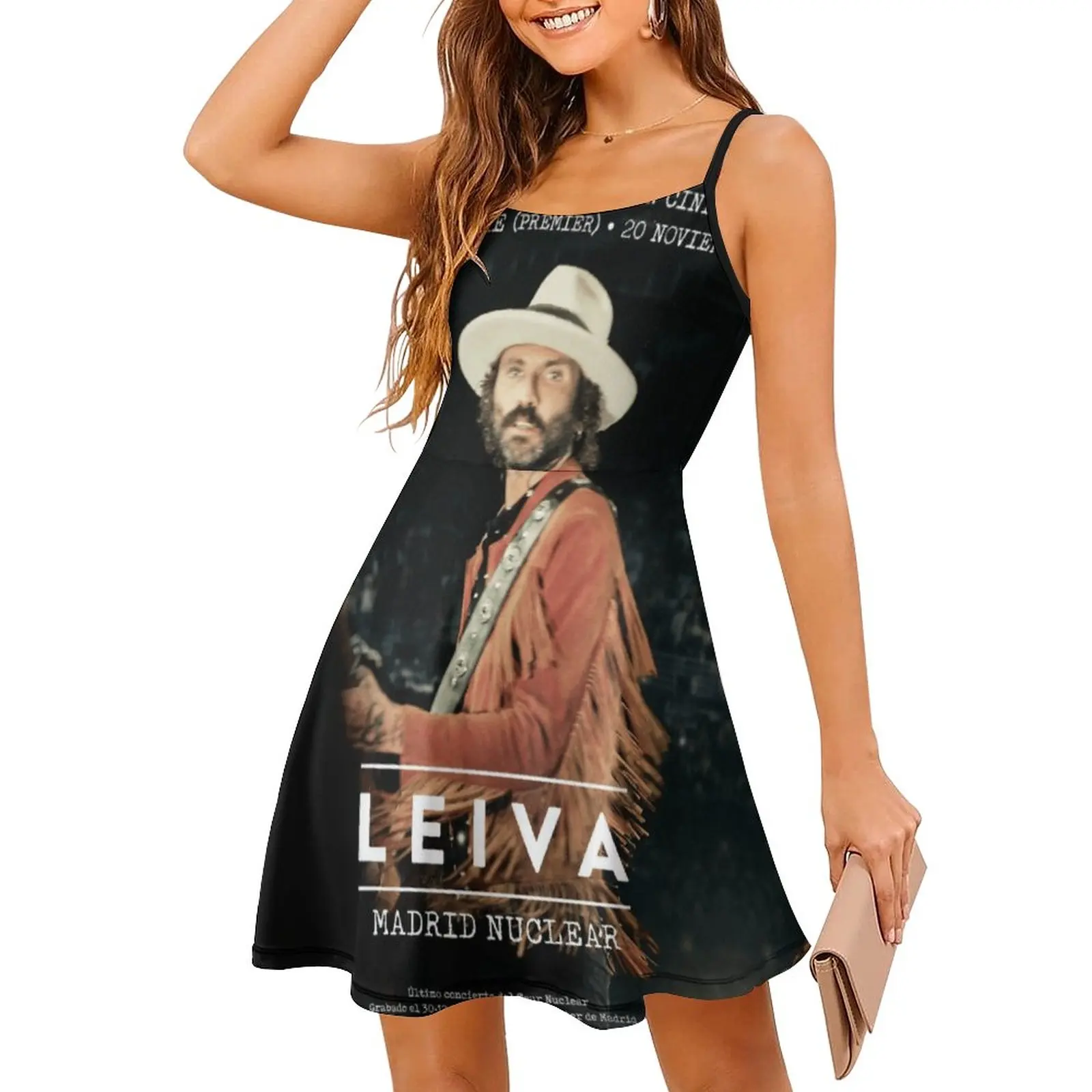 

Leivas, Madrid Nuclear (2020) Women's Sling Dress Casual Graphic Sexy Woman's Gown Funny Vintage Clubs The Dress