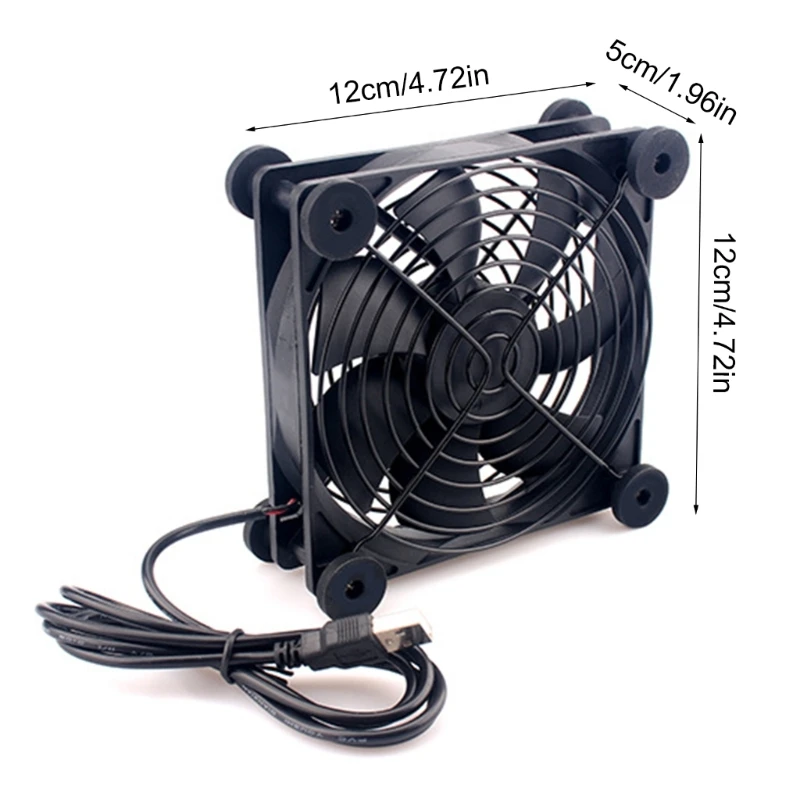 120 мм вентилятор USB-маршрутизатора DC5V 12050 об/мин охлаждающий маршрутизатора для