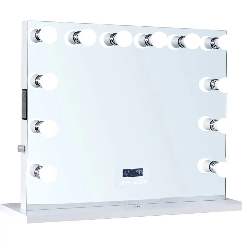 

Hollywood Vanity Mirror with Bluetooth Speakers, 12-LED Bulbs, 32"W x 27"H