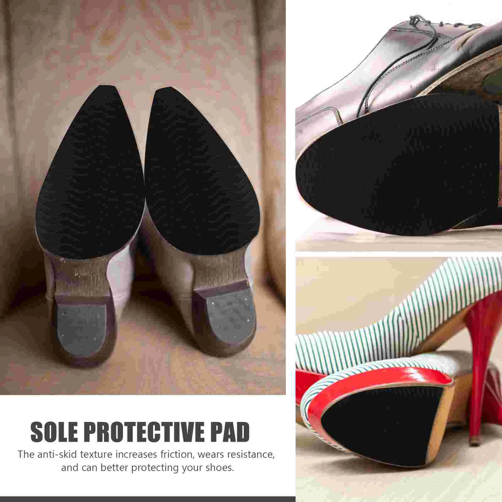 

2 Pcs Non-slip Stickers Anti-slip Soles Shoes Protector Sneaker Pad Silicone Noise Reduction Cushion