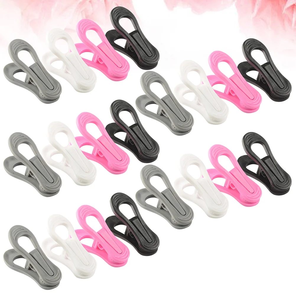 

20 Pcs Hanging Clip Clothespins Plastic Pegs Clips Drying Clothesline Hangers Pp