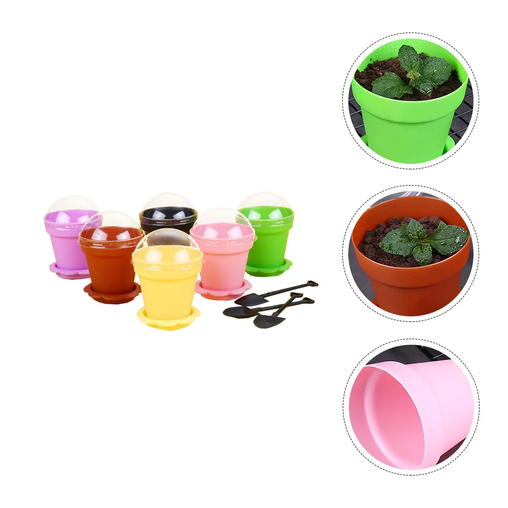 

Cups Cup Dessert Ice Cream Setand Potted Cake Flower Pots Cheesecake Mousse Pudding Reusable Lids Spoons Pot Cover Diyshovel