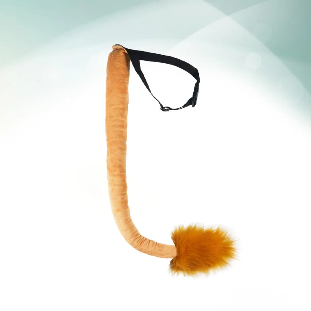 

1Pc Lion Long Tail Role Playing Property Funny Halloween Performance Lion Themed Costume Accessories