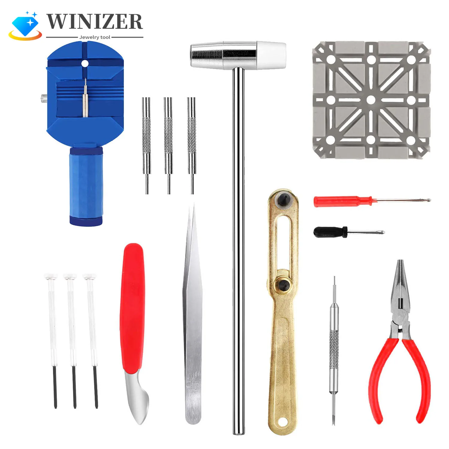 

Watch Link Removal Tool -16 in 1 Kit Watch Band Tool Repair Kit for Watch Strap Adjustment and Replacement and Resizing