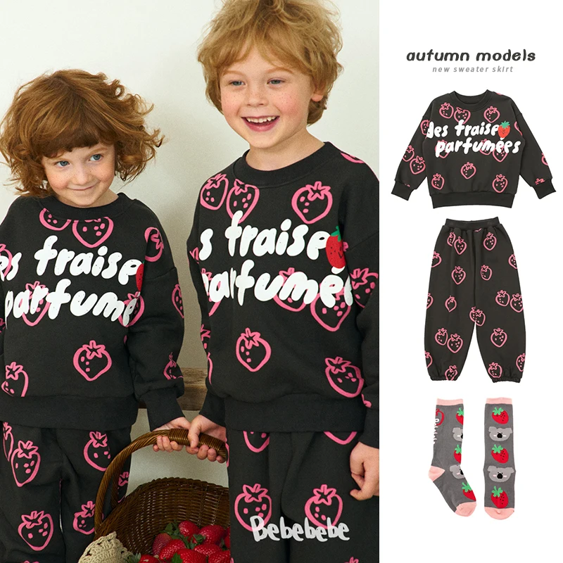 

Корейский стиль, детская одежда, свитшоты, штаны для 2022, новинка, осенняя куртка с капюшоном для девочек и мальчиков, джинсы, детская верхняя ...