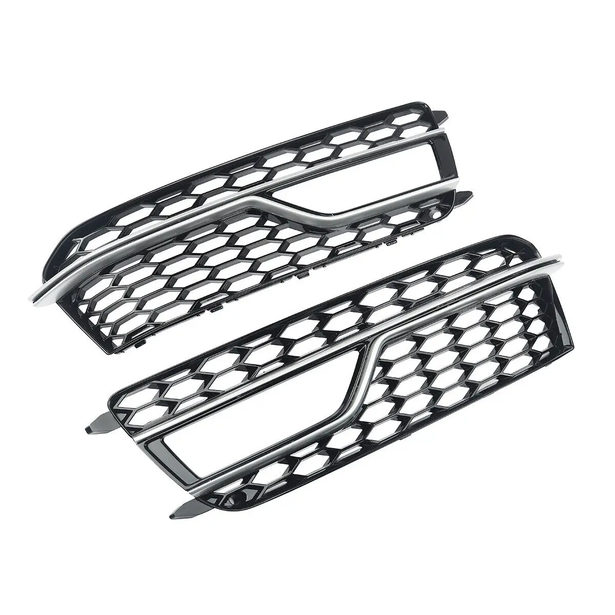 2 шт. хромированная + черная противотуманная решетка для Audi A5 S-Line S5 2013-2017