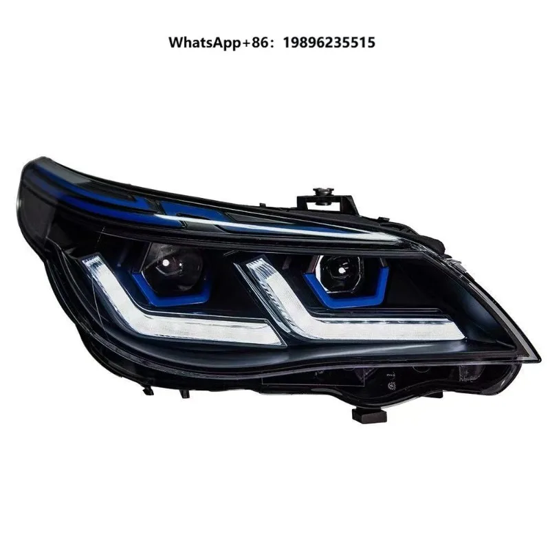 Фото Новые автомобильные фары для BMW 523i 530i (2003-2009) с ангельскими глазками, LED DRL, HID Bi-Xenon, 12V. Автоаксессуары. №1