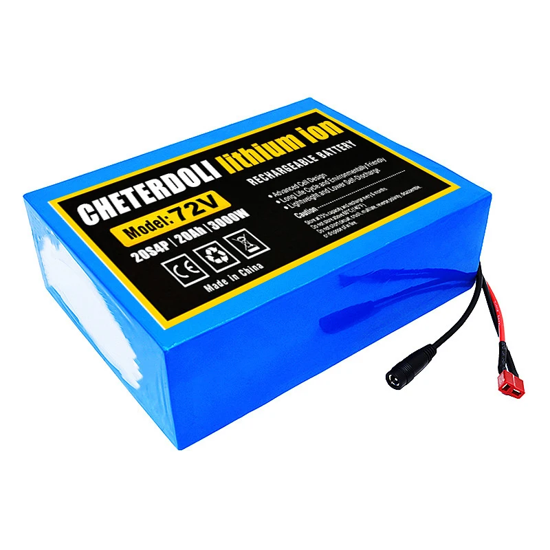 

Новый комплект литиевых батарей 72 в 20 Ач 21700 20S4P 84 в для электрического велосипеда скутера мотоцикла BMS 3000 Вт аккумулятор высокой мощности + з...