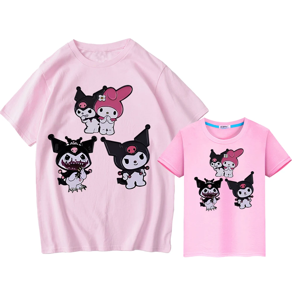 Футболка для мальчиков и девочек из натурального хлопка с принтом мелодии