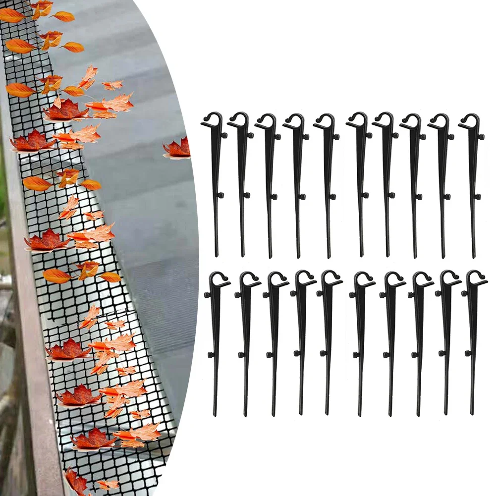 Универсальный комплект зажимов для желоба 20 шт. пластиковые черные зажимы длина