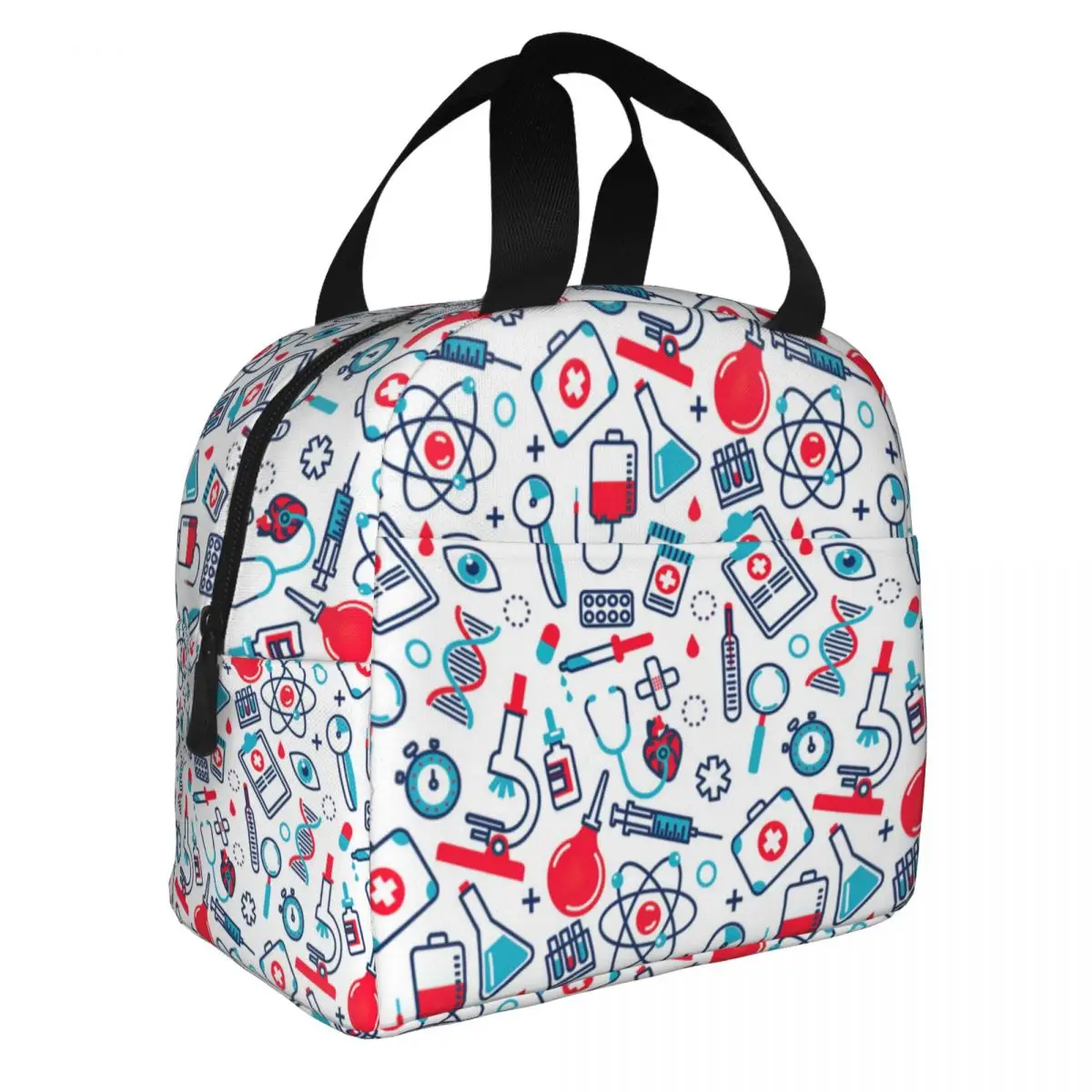 

Сумка-тоут для ланча медицинской медсестры, Термоизолированный охладитель с принтом бенто для женщин, детей, школьных детских продуктов