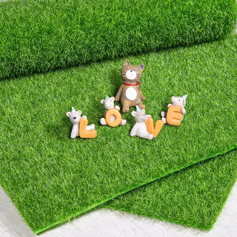 

2/6Pcs 15cm/30cm Artificial Lawn Grassland Simulation Moss Turf Fake Plant Green Grass Mat Carpet DIY Micro Landscape Home Decor